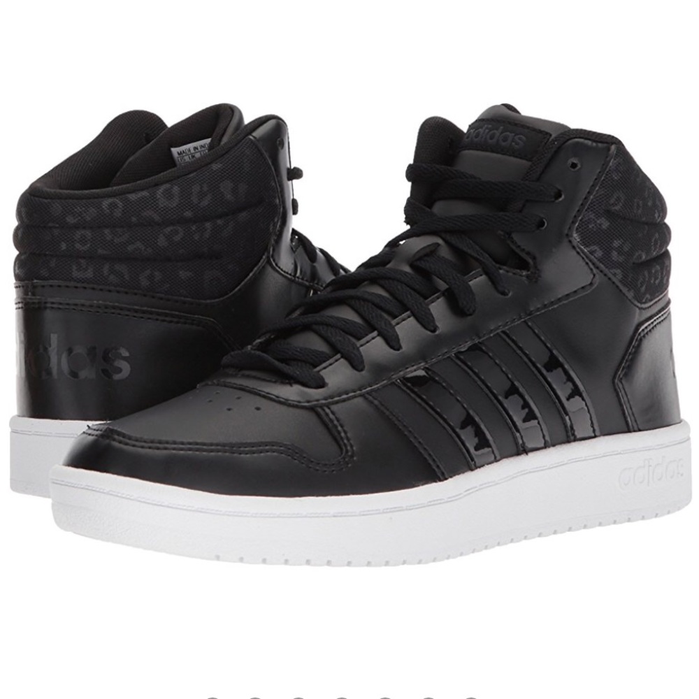 Adidas Hoops 2.0 Mid - Black/Black - NIB - Picture 2 of 6